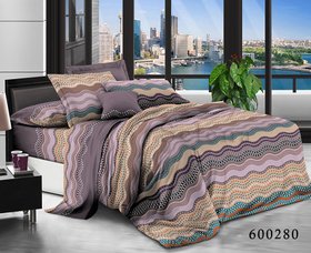 Комплект постельного белья "Разноцветные полоски", без ткани компаньона, двойной двуспальный