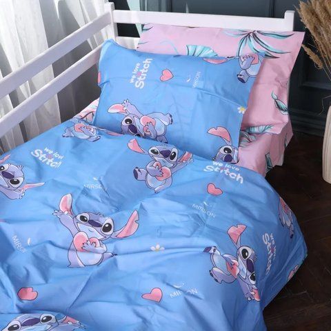 Комплект постельного белья Ranforce Elite Mirson Kids Time 17-0817 Stitch, манеж