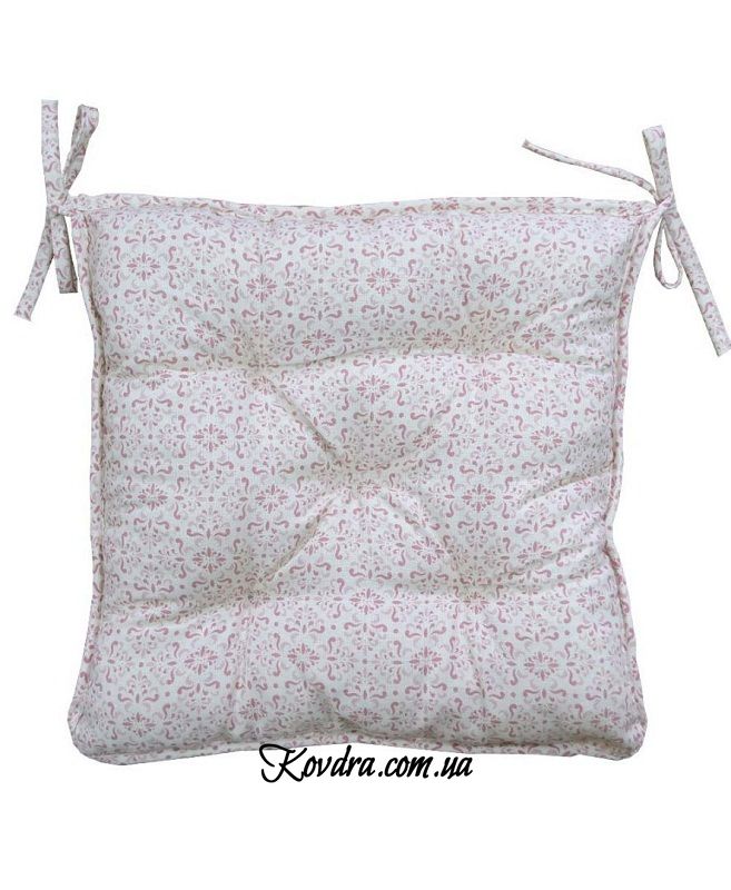 Подушка на стульчик "Bella" розовый витраж, 40х40см