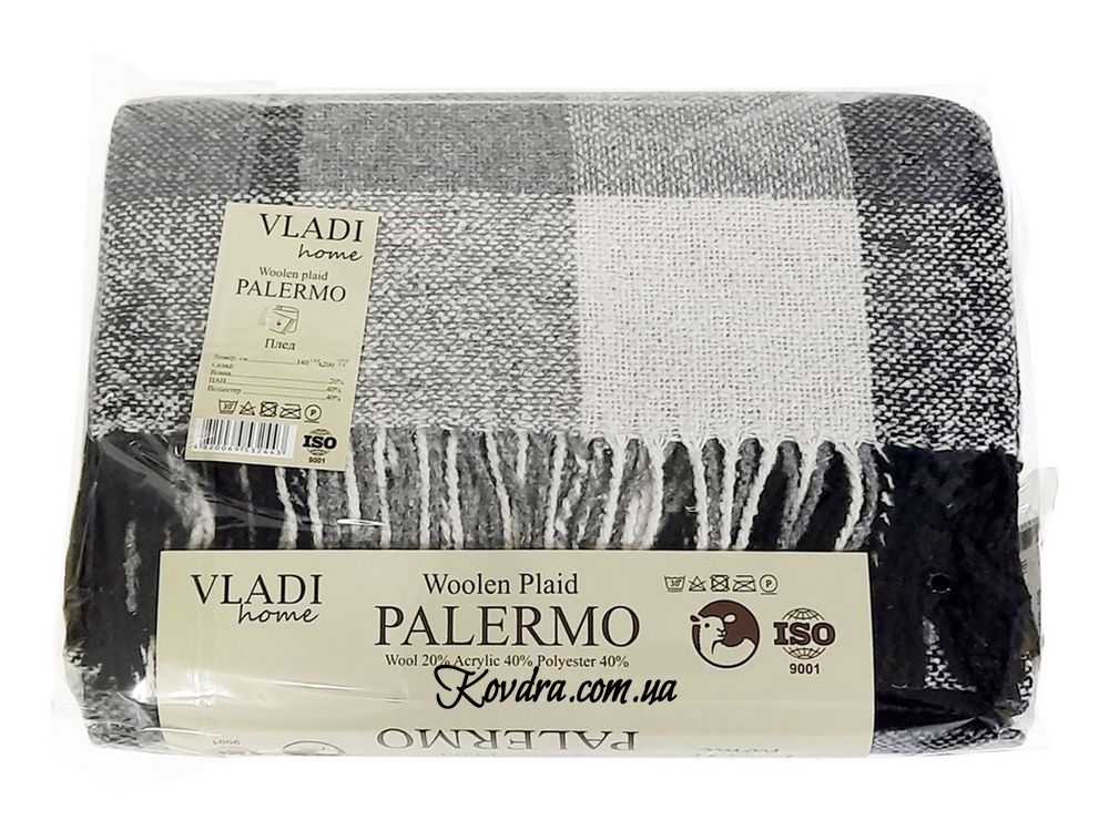 Плед Palermo 08/PICTOR бел-дым-св.антр,140x200 см