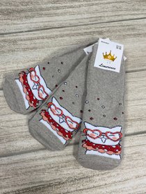 Махрові жіночі шкарпетки "Котик" бежеві, 36-40р.