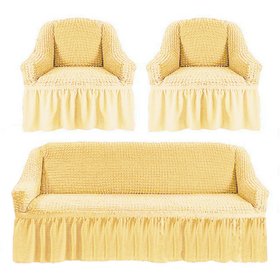 Чохли для дивана та крісел, крем lv181101