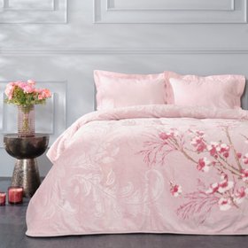 Плед "Karaca Home - Sakura gul kurusu" рожевий, 200х220 см