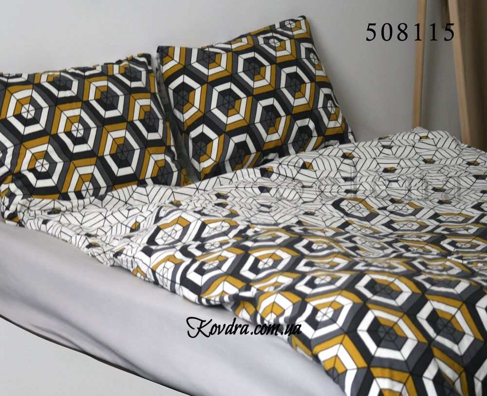 Комплект постельного белья фланель "Абстракция" с тканью-компаньеном, двухспальный двойной