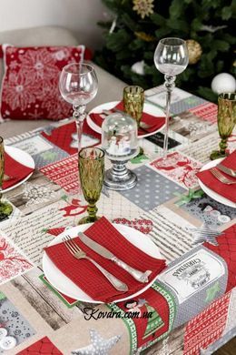 Салфетка Merry Christmas красная, 35х45 см