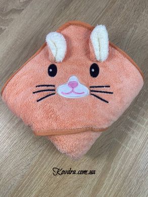 Полотенце для купания Rabbit оранжевое, 80х80 см
