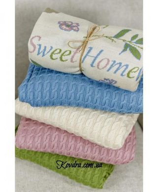 Плед Sweet home Kosa кремовый, 130х170 см