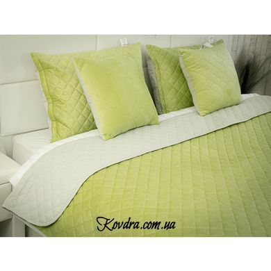 Покривало ТМ Руно велюр 330.55_Olive Green ромб, 220х240 см