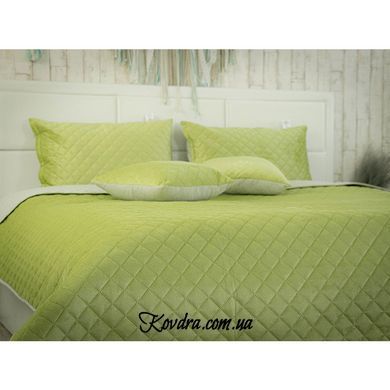 Покривало ТМ Руно велюр 330.55_Olive Green ромб, 220х240 см