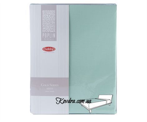 Простынь на резинке HOBBY Poplin Gold 100х200+30 Mint мята