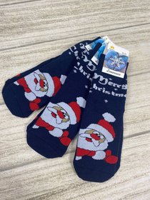 Махрові жіночі шкарпетки "Merry Christmas" Дід мороз, 36-41р.