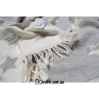 Плед-накидка "Barine - Wool Star Throw Grey" серый, 135х170 см
