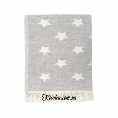 Плед-накидка "Barine - Wool Star Throw Grey" серый, 135х170 см