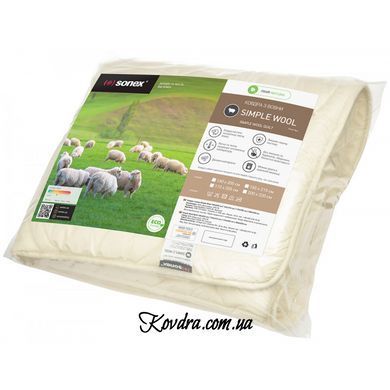 Одеяло с шерстью Simple Wool 155х215 см