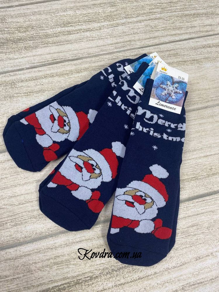 Махрові жіночі шкарпетки "Merry Christmas" Дід мороз, 36-41р.