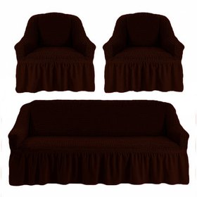 Чохли для дивану та крісел, чорний шоколад lv181113