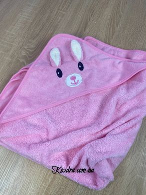 Полотенце для купания Rabbit розовое, 80х80 см