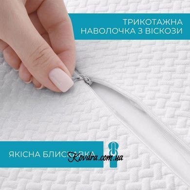 Подушка ортопедична CoolGel 60х40х11/9 см IDEIA анатомічна з ефектом пам'яті для сну на боці, спині та животі, id8-35863
