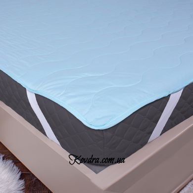 Наматрасник №1713 Eco Light Blue (EcoSilk) (обычный на резинке по углам)