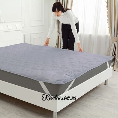 Наматрасник №1713 Eco Light Blue (EcoSilk) (обычный на резинке по углам)