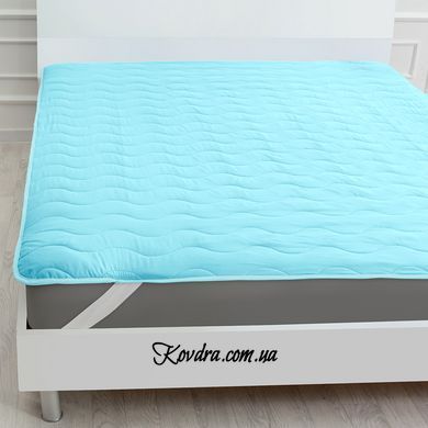Наматрасник №1713 Eco Light Blue (EcoSilk) (обычный на резинке по углам)