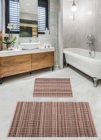 Набір килимків для ванної кімнати - Parca Grey Beige, 50х60см + 60х100см cb11007206