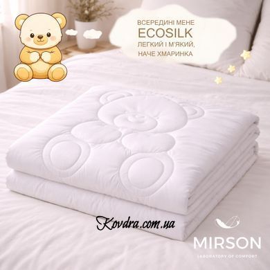 Ковдра антиалергенна MIRSON №0537 Sleepy Friends "Дрімко" Ecosilk (мікросатин) демі, 110х140 см