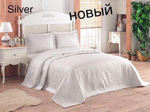 Покривало + 2наволочки (50х70см) - Gardenia gumus silver, 240х260см m015388