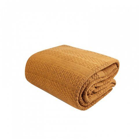 Плед "Karaca Home - Charm Bold hardal" гірчичний, 200х220 см