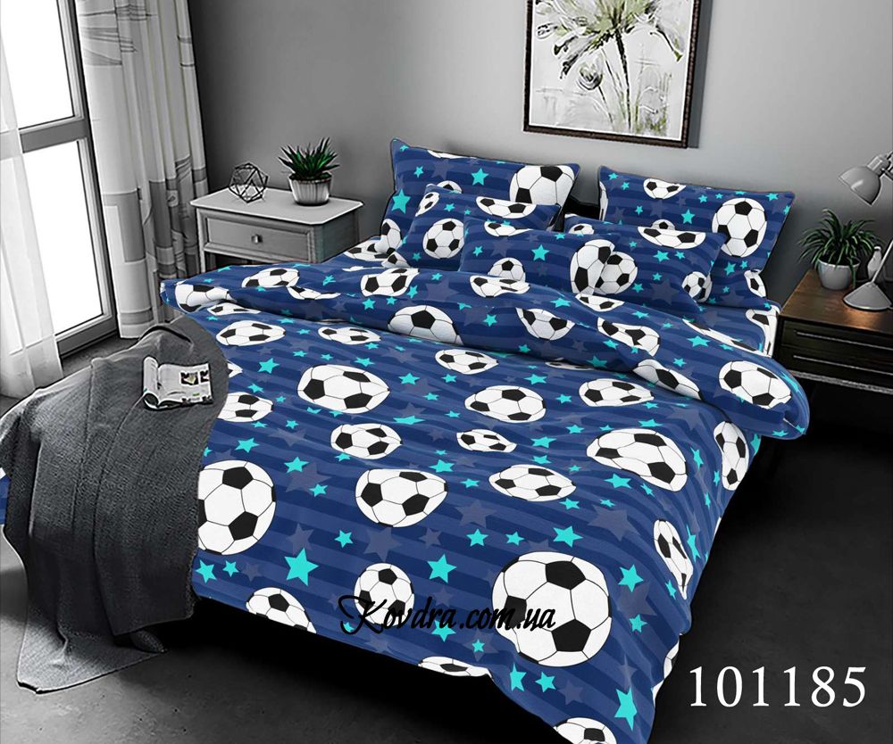 Комплект постельного белья "Футбол" без ткани-компаньона, полуторный 101185-010