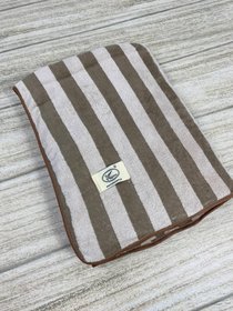 Рушник для сауни "Смугастик" коричневий, 90х150 см