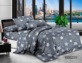 Комплект постельного белья "Серебряные звезды", без ткани компаньона, двойной двуспальный