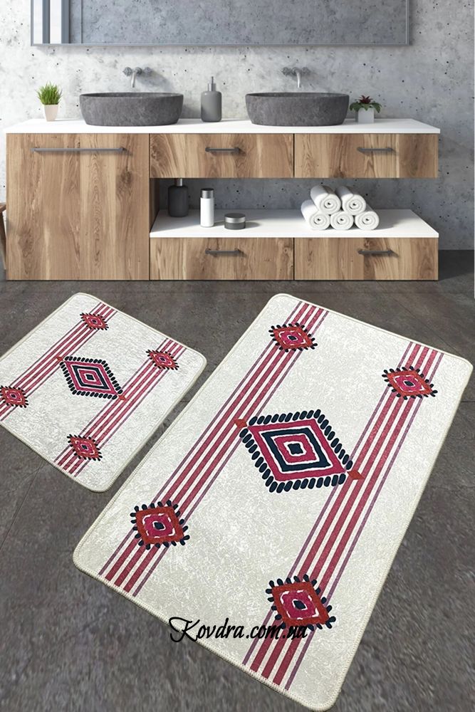 Набір килимків для ванної кімнати MEORE, 60х100 см та 50х60 см