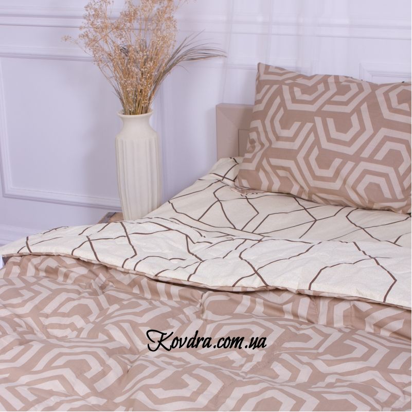 Летний постельный комплект №2808 Сolor Fun Line Geometry "Ecosilk" (одеяло, простынь, подушка, наволочки), детский