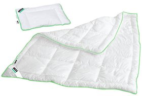 Детский комплект подушка + одеяло с тенцелем, 110х140+40х55