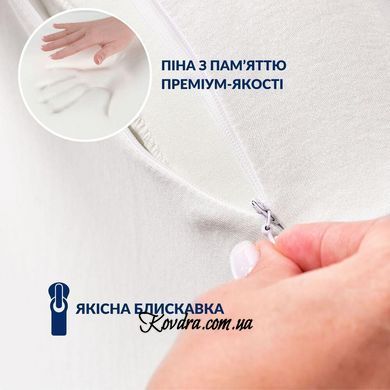 Подушка ортопедична CloudTherapy 65х40х10 см IDEIA анатомічна з ефектом пам'яті для сну на боці, спині, м'ятна id8-35858*001