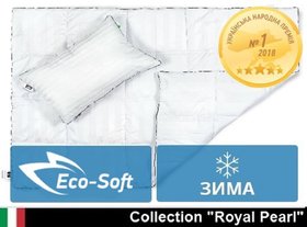 Зимний набор детский зимний: Зимнее одеяло Royal Pearl Eco-Soft №895 , 110х140 см + подушка 40х60 см