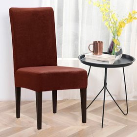 Чехол для стульев велюр коричневый, lv83142