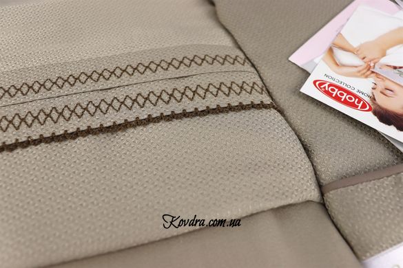 Комплект постільної білизни шовк-модал SILK - MODAL бежевий, двоспальний євро