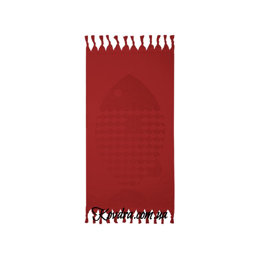 Полотенце "Barine - Fish Red" красное, 50х90 см