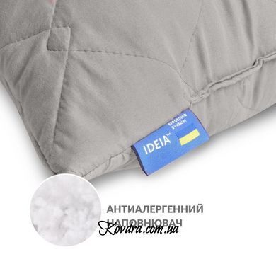Подушка для сну та відпочинку 40x140 cм CUBE IDEIA сіра для тіла довга подушка антиалергенна, id8-35245*002