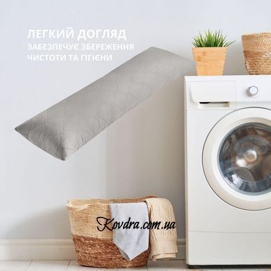 Подушка для сну та відпочинку 40x140 cм CUBE IDEIA сіра для тіла довга подушка антиалергенна, id8-35245*002