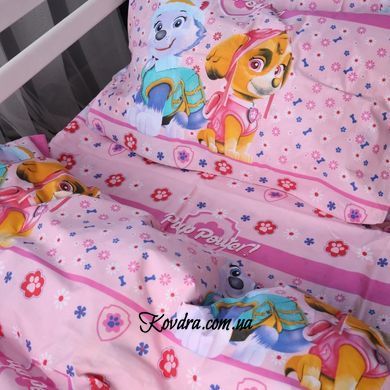 Комплект постільної білизни Бязь Kids Time 17-0860 Paw Patrol Girl Editio, манеж