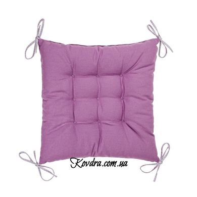 Подушка с завязками на стул "Гав-Гав" серо-сиреневый, 40х40 см.