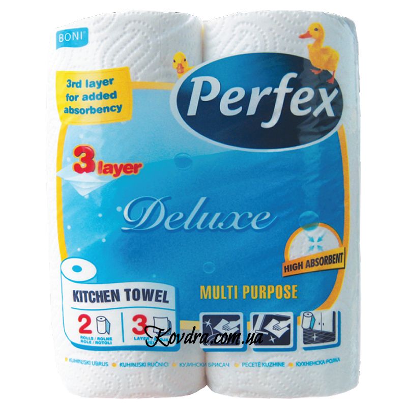 Бумажные полотенца PERFEX DELUXE, 2шт 3 слоя (7381)