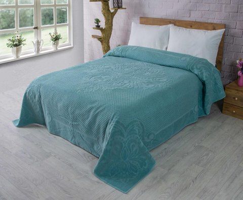 Махрове простирадлобавовна 200х220 (TM Zeron) 460г/м2 BAWER DESEN Yesil, Туреччина