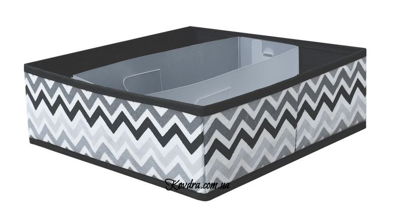 Короб для зберігання Zigzag з пластиковим органайзером, 30х30х10 см