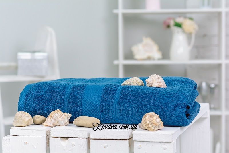 Банное полотенце №5015 SoftNess Blueberry, 100х150см 100х150