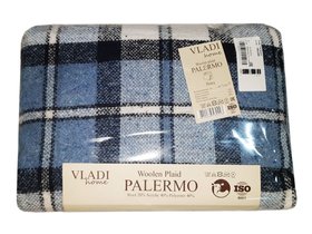 Плед Vladi Palermo 04/CROCUS білий-сір.блак-т.син, 140х200см