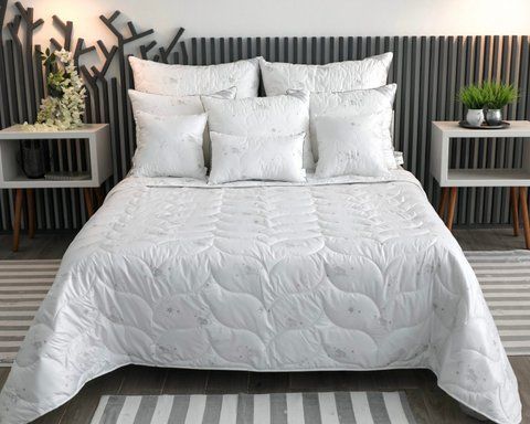 Одеяло овечья шерсть Merino White ,140х205 см